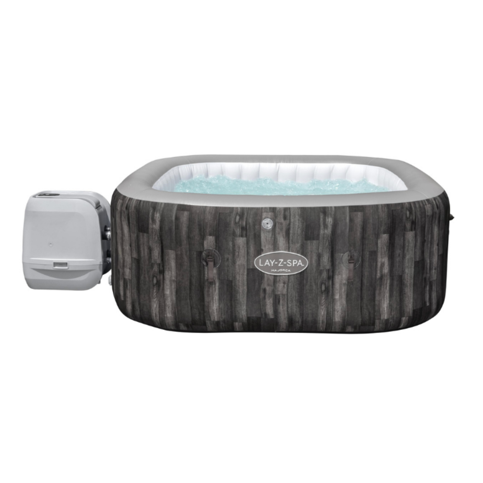 Spa Gonflable – BESTWAY – Lay-Z-Spa Majorca HydroJet Pro 4-6 places + Couverture Thermique – DESTOCKAGE