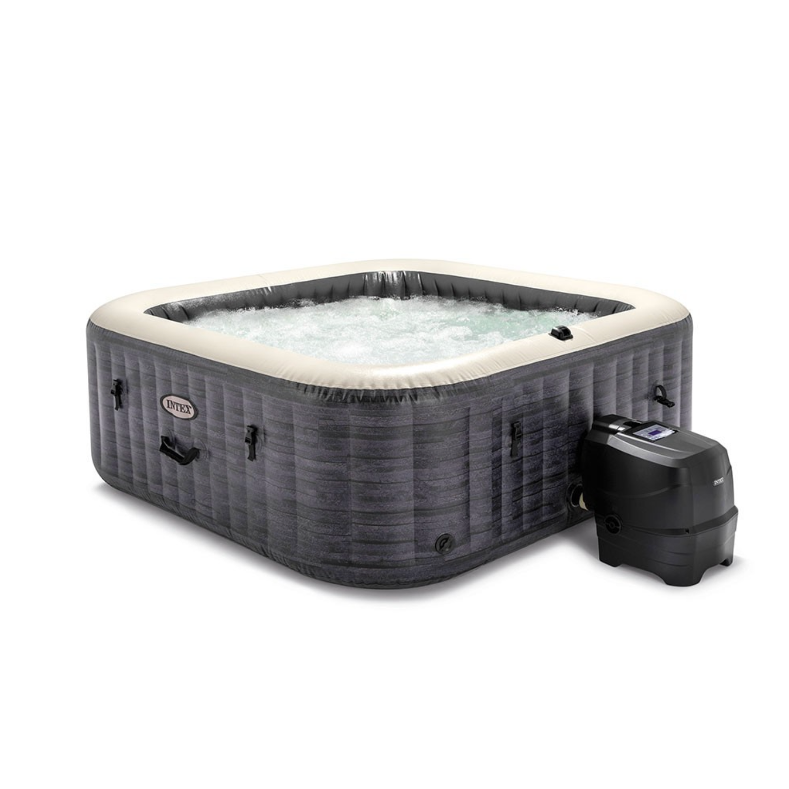 Spa Gonflable – INTEX – Ardoise 4 places + Couverture Thermique