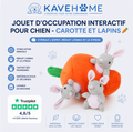 JOUET D’OCCUPATION INTERACTIF POUR CHIEN - CAROTTE ET LAPINS