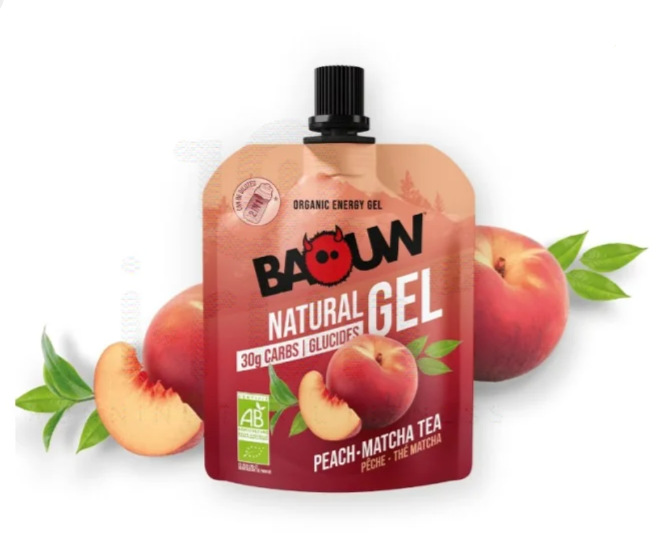 Baouw Gel naturel bio - Pêche - Thé matcha