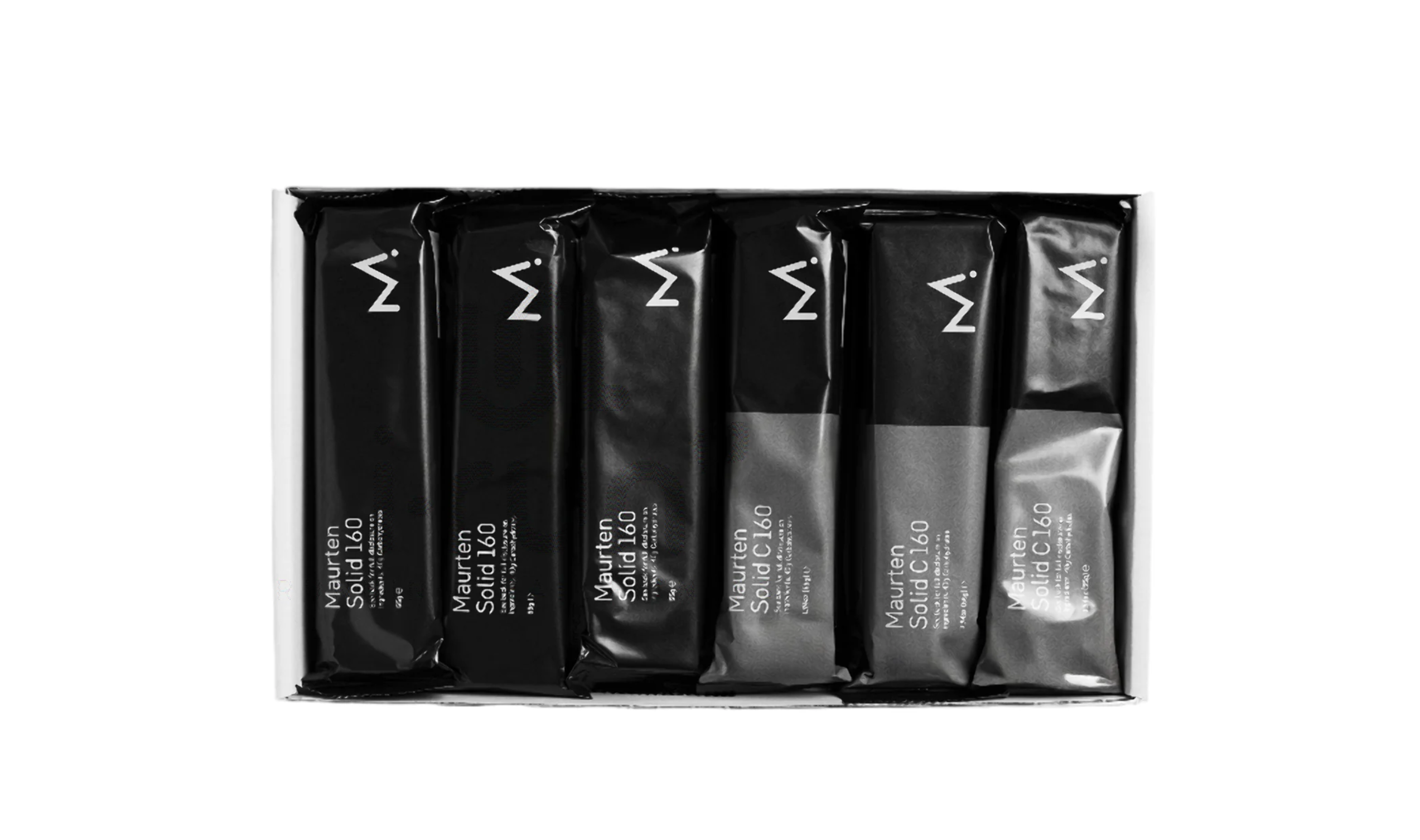 Maurten Mix Box Solid 160 et 160 Cacao - 12 barres