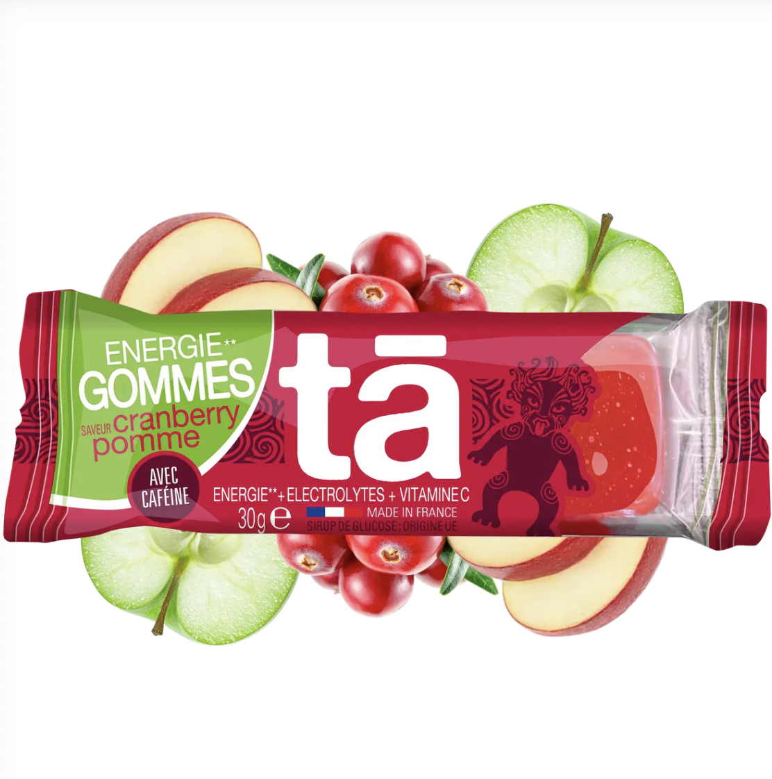 Gomme énergétique Cranberry Pomme